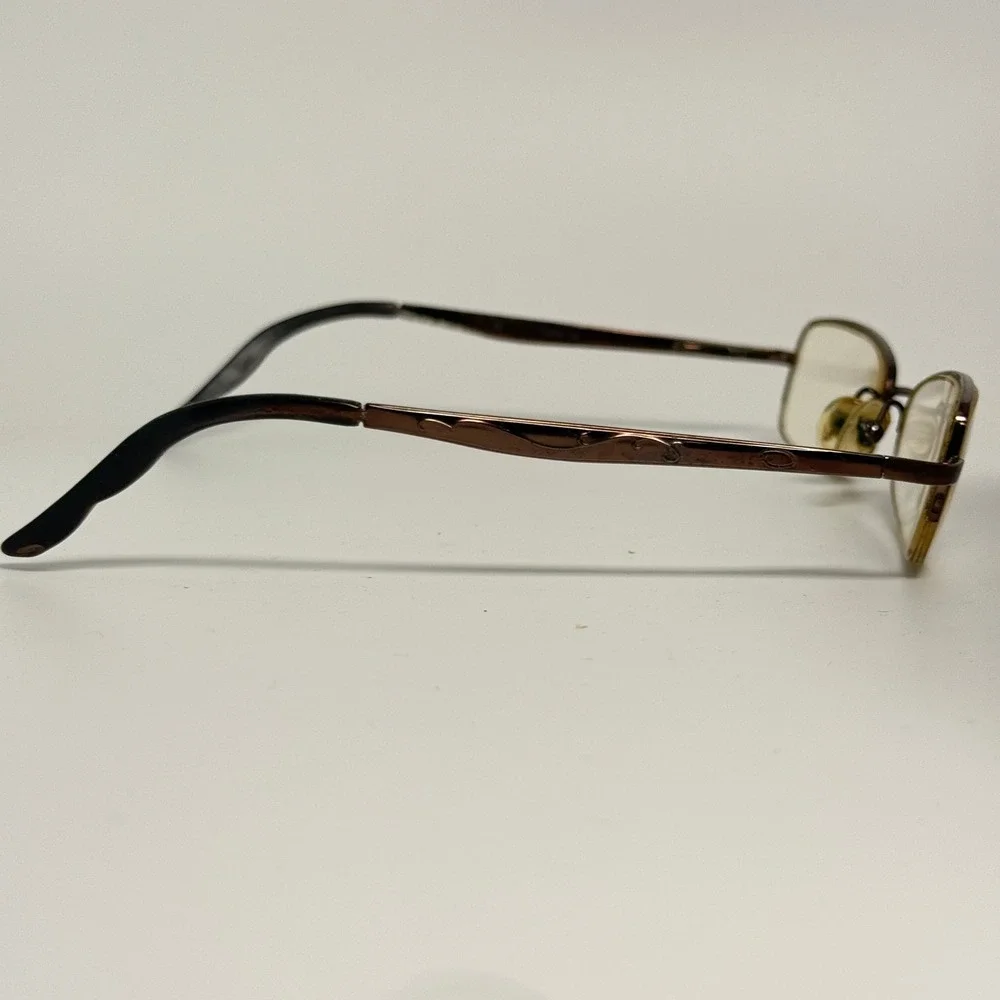 Oscar de la Renta OS 511 209 Brown Metal Rectangle‎ Eyeglasses 52-18-135 Womens